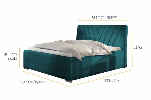 Łóżko NEVADA - wymiary