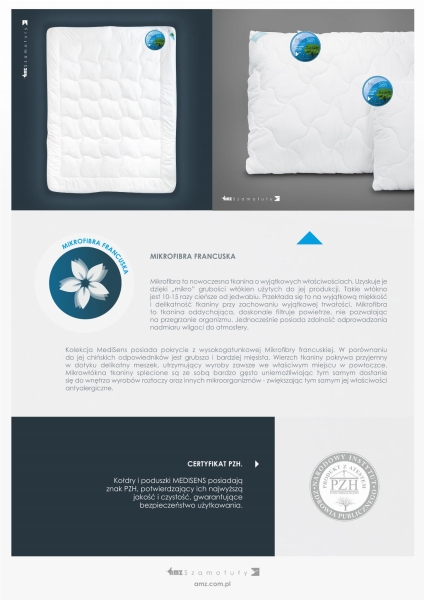 Kołdra ciepła AMZ Antiallergic Classic - medisens ulotka