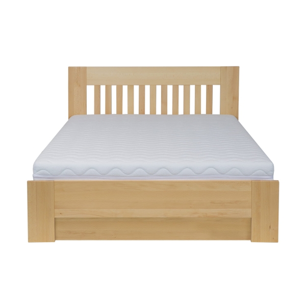 Łóżko bukowe LK186 BOX z pojemnikiem na pościel