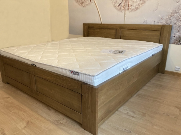 Łóżko bukowe LK112 BOX z pojemnikiem na pościel