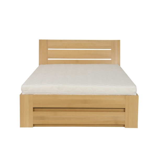 Łóżko bukowe LK192 BOX z pojemnikiem na pościel
