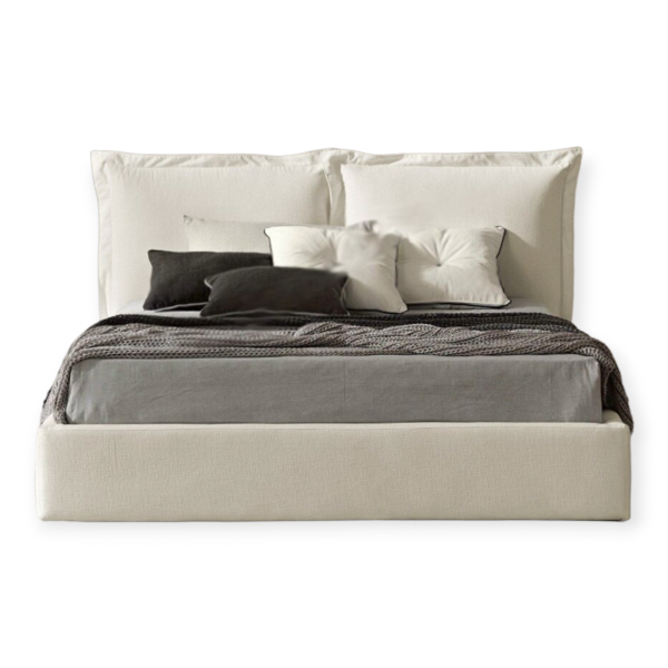 Łóżko tapicerowane JOSH - wezgłowie poduszki