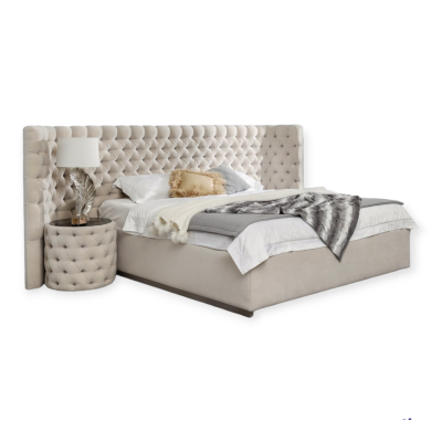 Łóżko tapicerowane AMELIA z pikowanym wezgłowiem