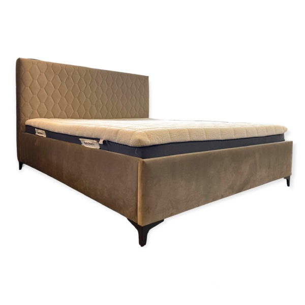 Łóżko tapicerowane ROXA z prostym zagłówkiem