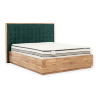 Łóżko drewniane Oscar z tapicerowanym zagłówkiem 