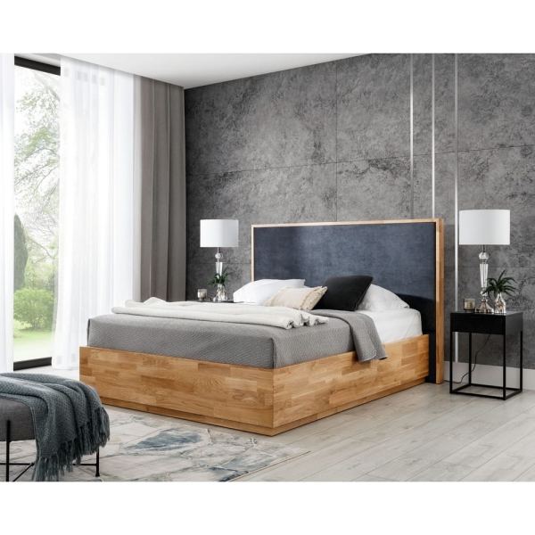 Łóżko drewniane Oscar z gładkim zagłówkiem