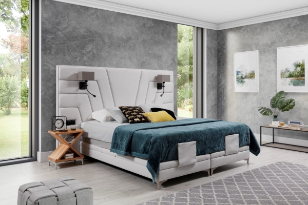 Komfortowe łóżko Evan ze stelażem elektrycznym