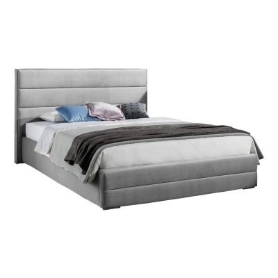 Łóżko tapicerowane THOMAS  w poziome pasy