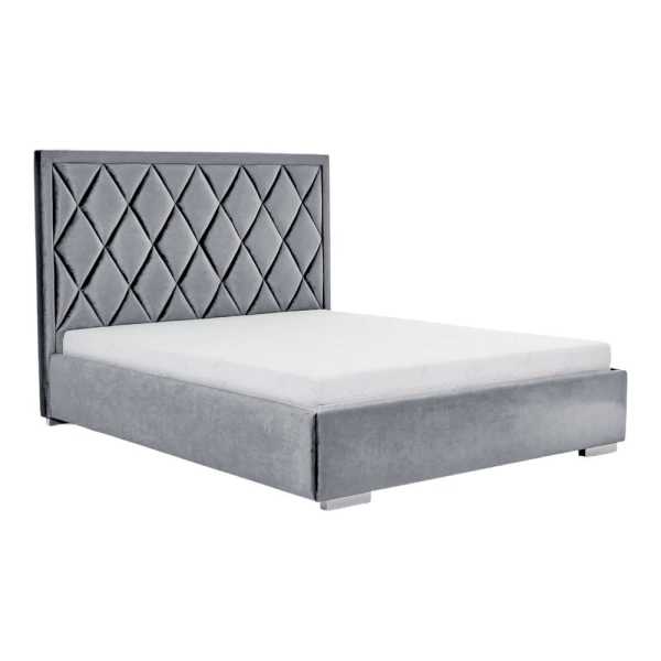 Łóżko tapicerowane LEO wzór karo