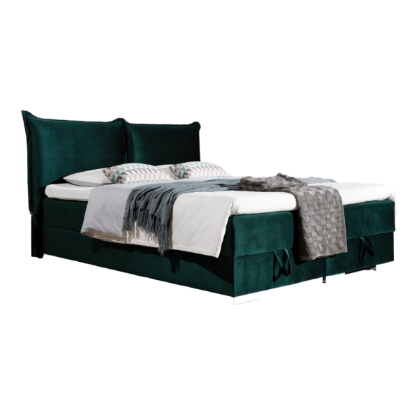 Łóżko kontynentalne OLIVIA zagłówek pillow z materacem