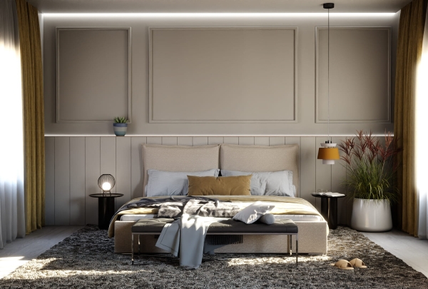 Łóżko tapicerowane JOSH pillow z poduchami