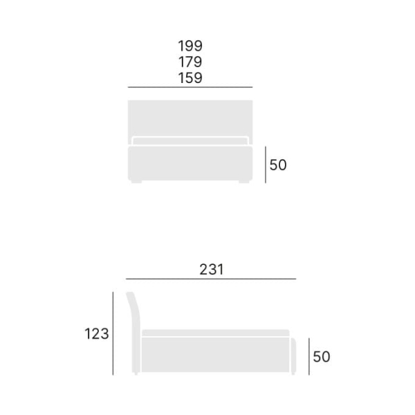 Majestatyczne łóżko tapicerowane Everest wymiary