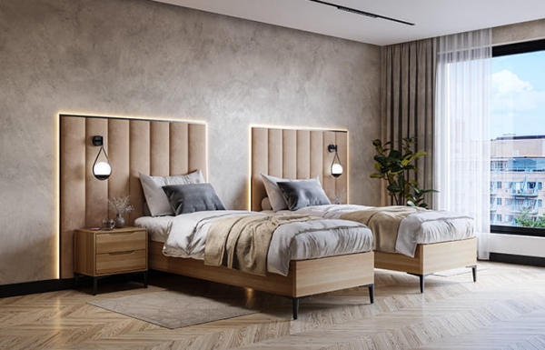 Łóżko bukowe LK185 - zagłówek ZG500