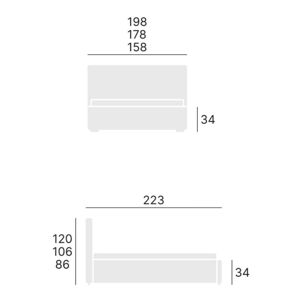 Łóżko PARIS wymiary