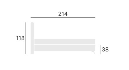 Łóżko FIORE - wymiary