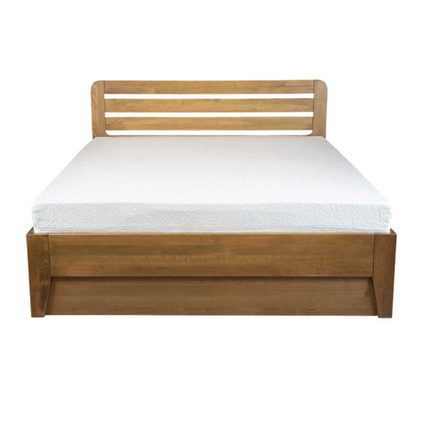 Łóżko bukowe LK189 BOX z pojemnikiem na pościel