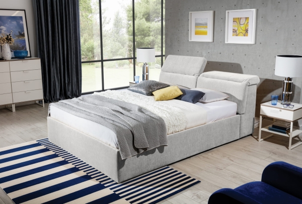 Łóżko tapicerowane JESSICA z regulacją zagłówka