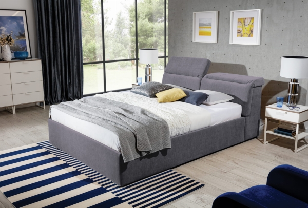 Łóżko tapicerowane JESSICA z regulacją zagłówka