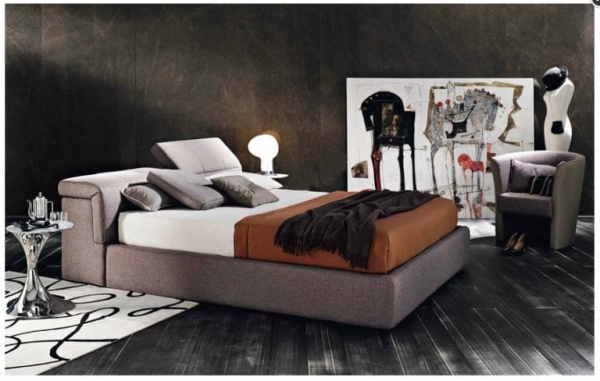 Łóżko tapicerowane JESSICA z regulacją zagłówka