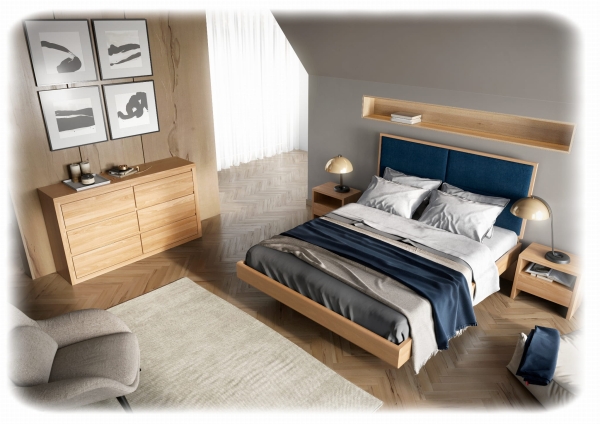 Łóżko bukowe lewitujące LK188