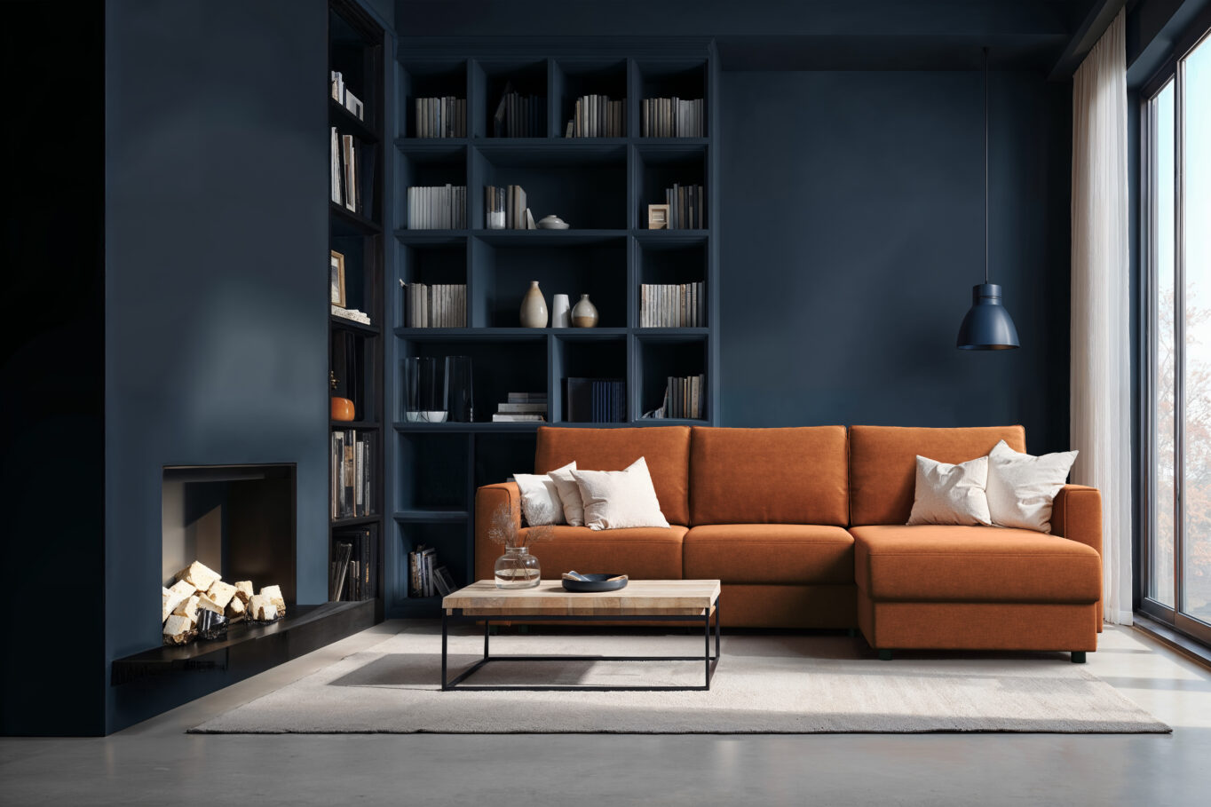 Narożnik Delanto - rozkładana z materacem