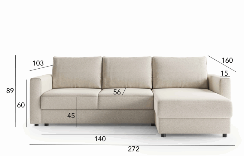 Narożnik Delanto wymiary