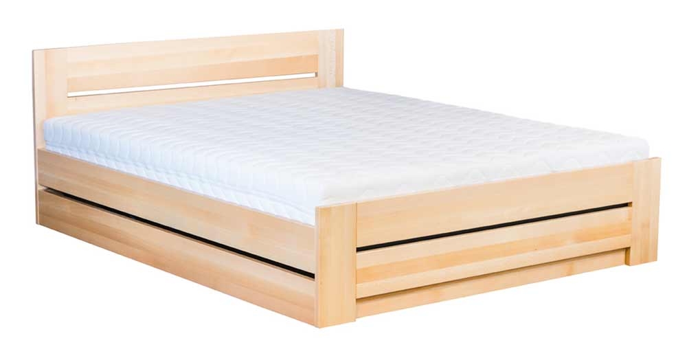 Łóżko bukowe LK198 BOX z pojemnikiem na pościel