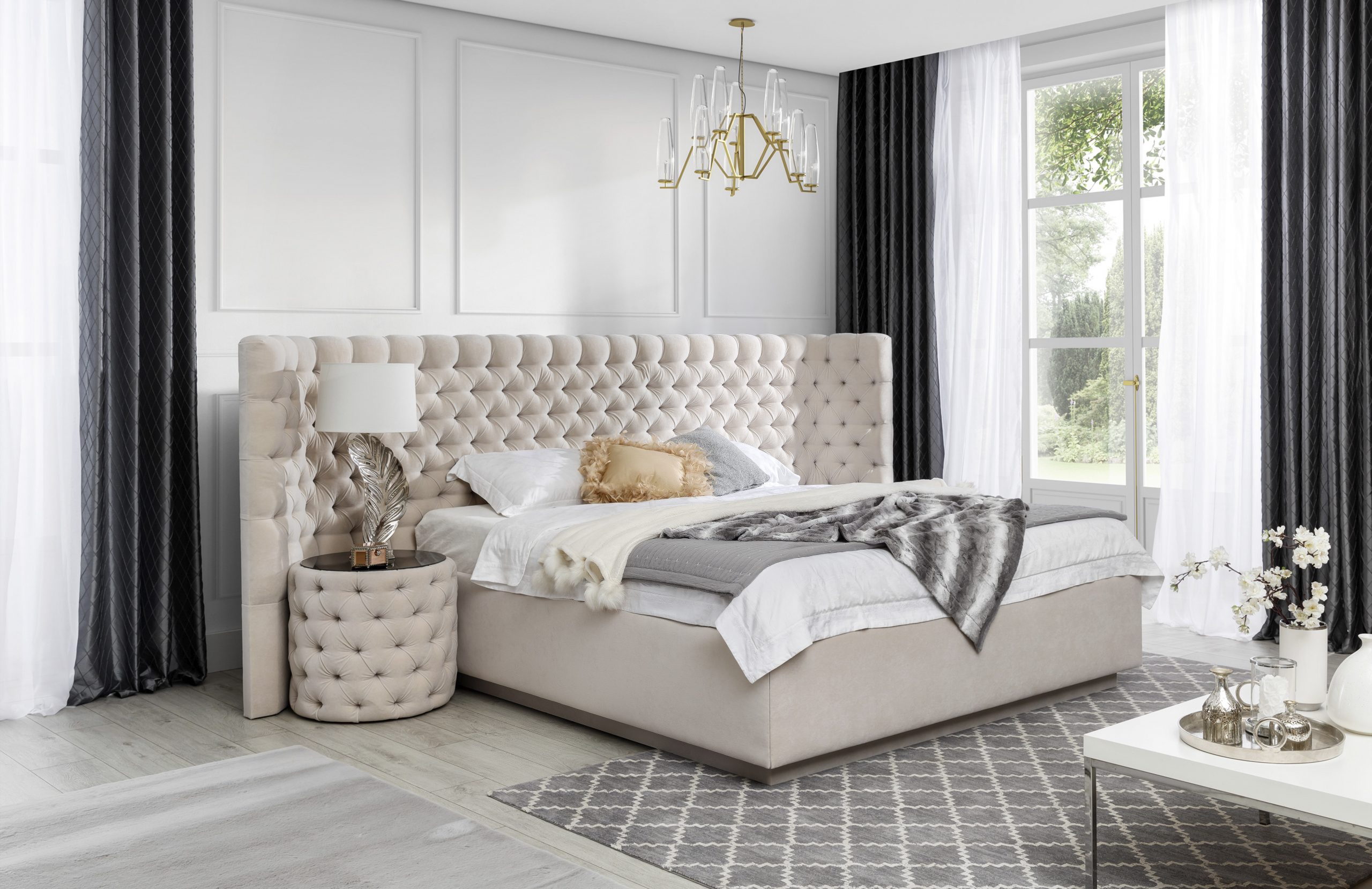 Łóżko tapicerowane Amelia