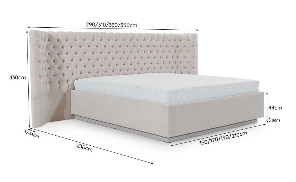 Łóżko Ameliar wymiary